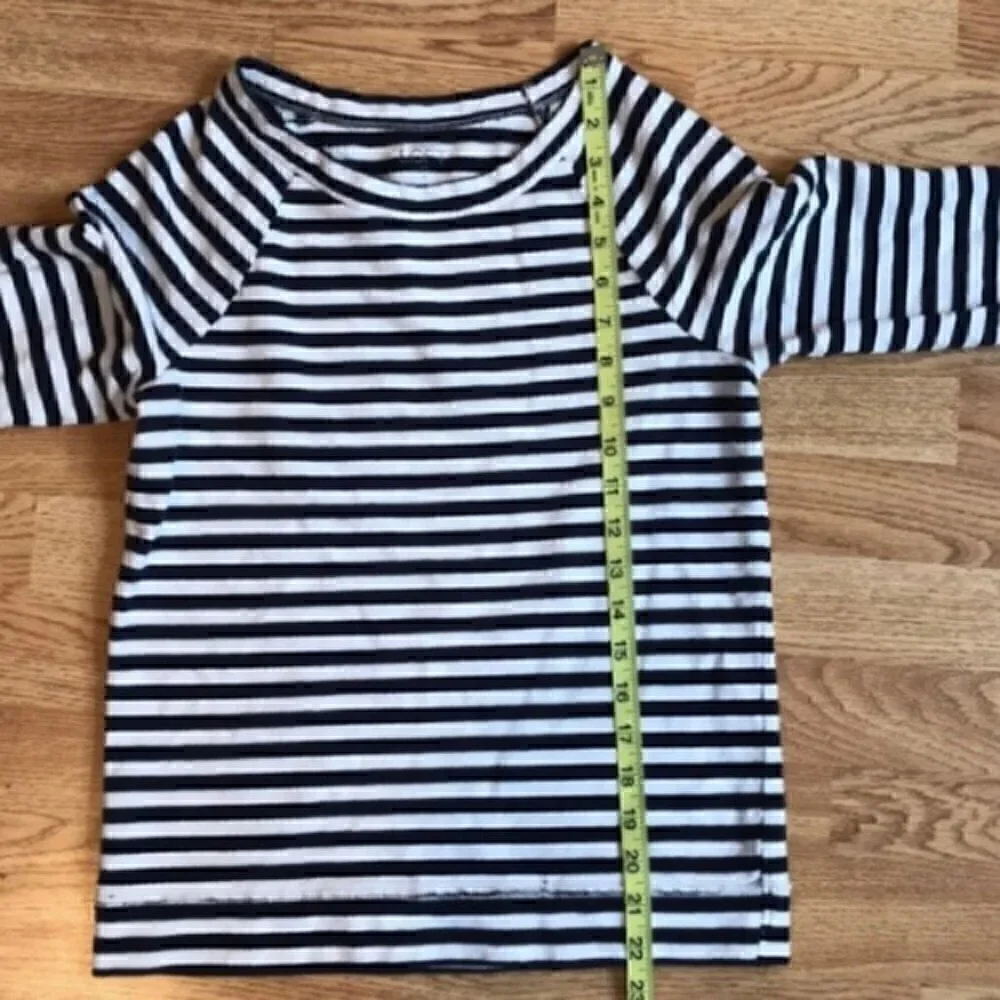 LOFT:Navy/White Striped Sailor Sweatshirt Sz XS
